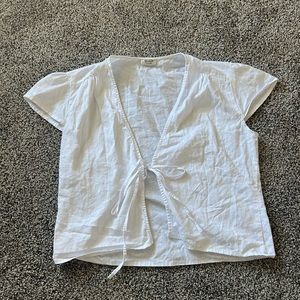 Brandy Melville White Tie Top